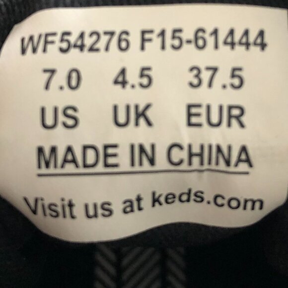 Keds Lace Up Sneakers with Canvas Silver Sparkle Uppers + Black Soles Size 7 - Picture 9 of 10